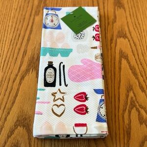 NWT Kate Spade Vanilla Fruits & Veggies Print Dishtowel Set